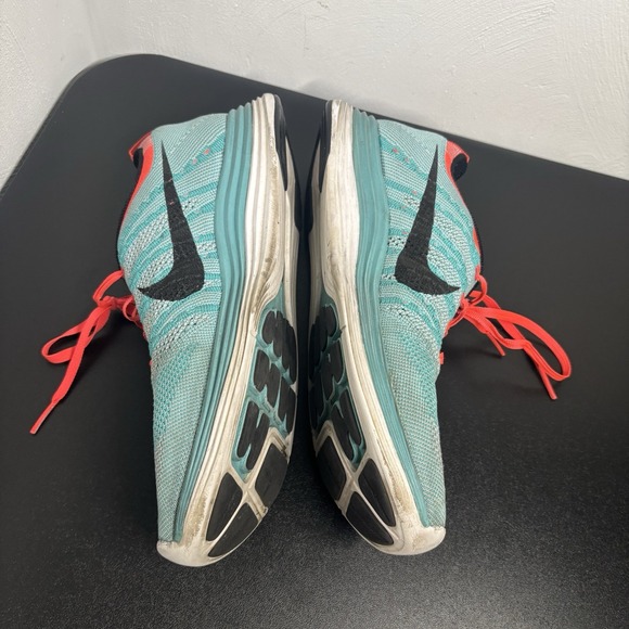 Nike Flyknit Lunar 1 Running Women's Size 9.5 US 554888-300 Blue Hyper Punch - Picture 6 of 9